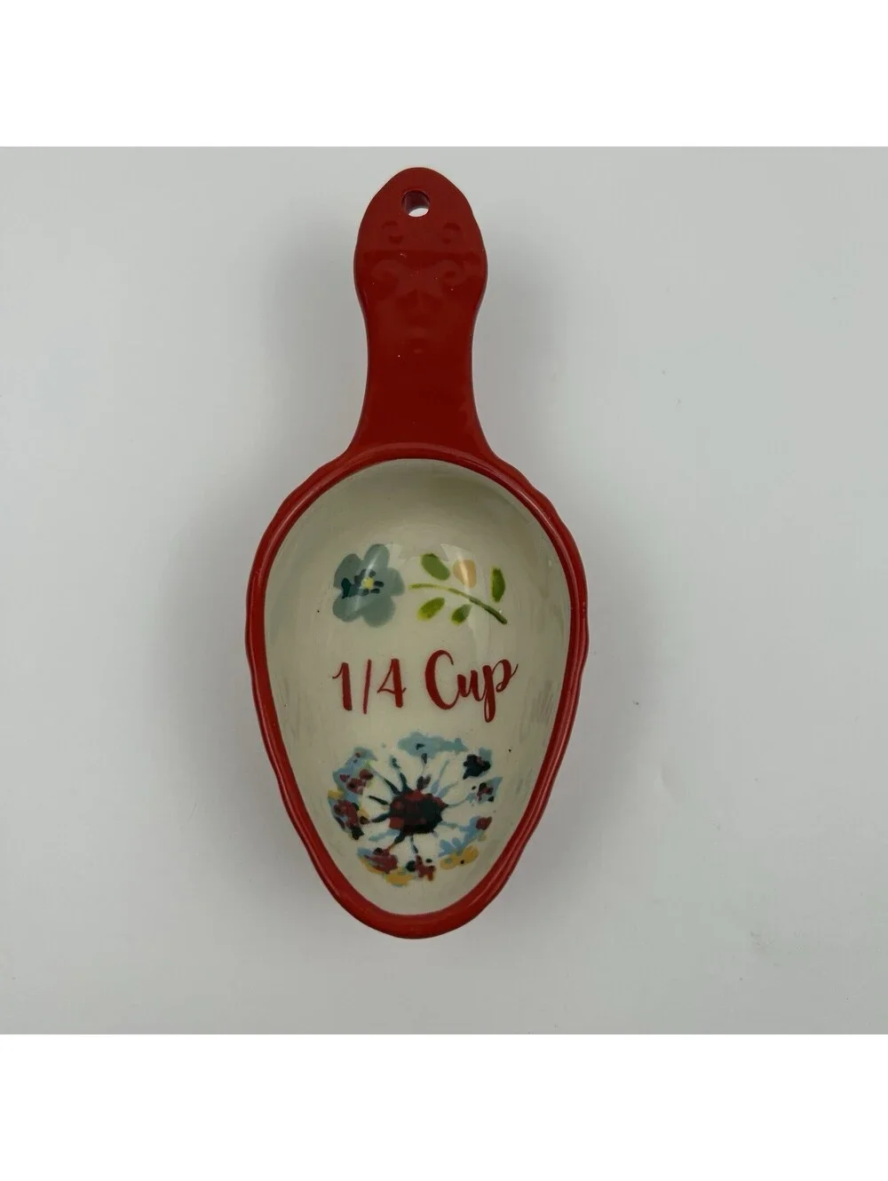 The Pioneer Woman Willow 4 Pc Ceramic Nesting Measuring Cups Scoops Floral B-188